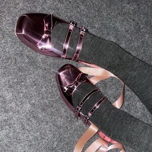 Gisele Flat ballet shoes by Japanese label AKIKOAOKI x THREE TREASURES